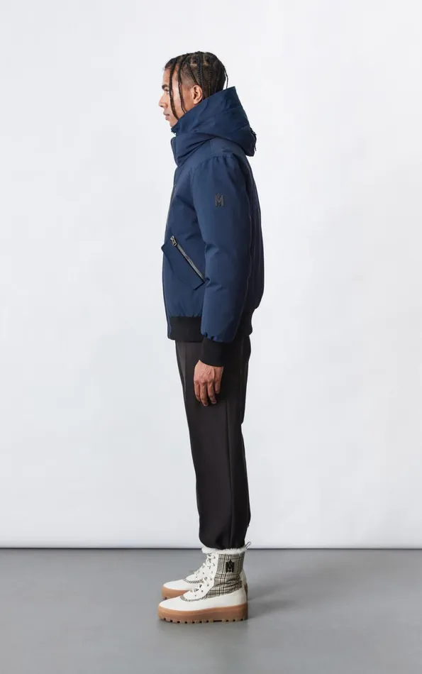 Downs and Parkas Men Mackage DIXON 2In1 Down Bomber Jacket With Hooded Bib For Men Black Downs and Parkas Men Mackage DIXON 2In1 Down Bomber Jacket With Hooded Bib For Men Black