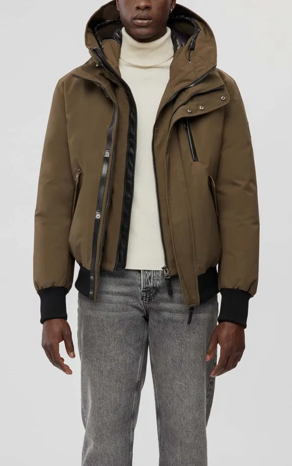 Downs and Parkas Men Mackage DIXON 2In1 Down Bomber Jacket With Hooded Bib For Men Black Downs and Parkas Men Mackage DIXON 2In1 Down Bomber Jacket With Hooded Bib For Men Black