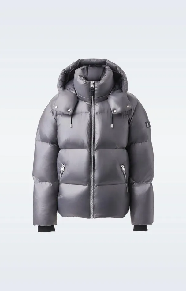 Downs and Parkas Men Mackage KENTZ Lustrous Down Jacket With Hood White