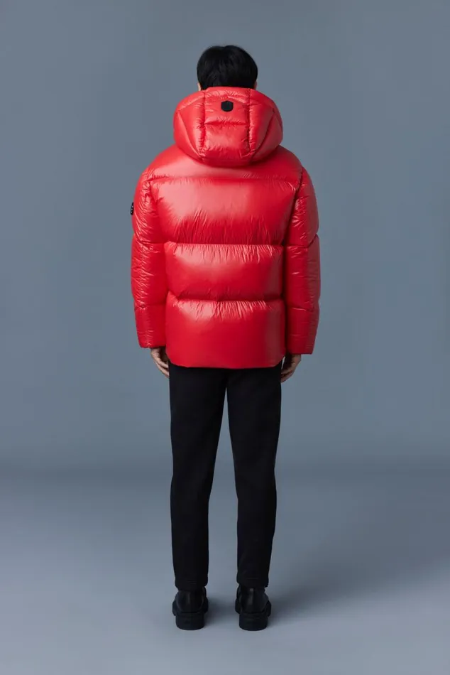 Downs and Parkas Men Mackage KENTZ Lustrous Down Jacket With Hood White