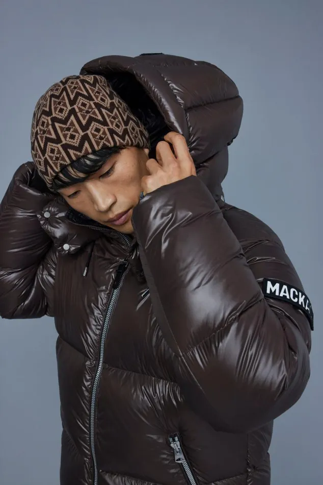 Downs and Parkas Men Mackage KENTZ Lustrous Down Jacket With Hood White