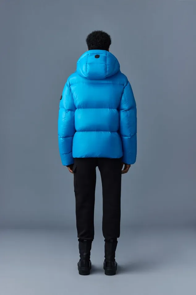 Downs and Parkas Men Mackage KENTZ Lustrous Down Jacket With Hood White