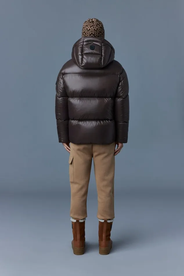 Downs and Parkas Men Mackage KENTZ Lustrous Down Jacket With Hood White