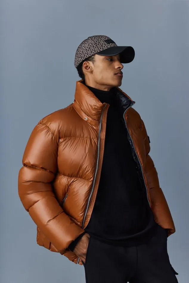 Downs and Parkas Men Mackage KENTZ Lustrous Down Jacket With Hood White