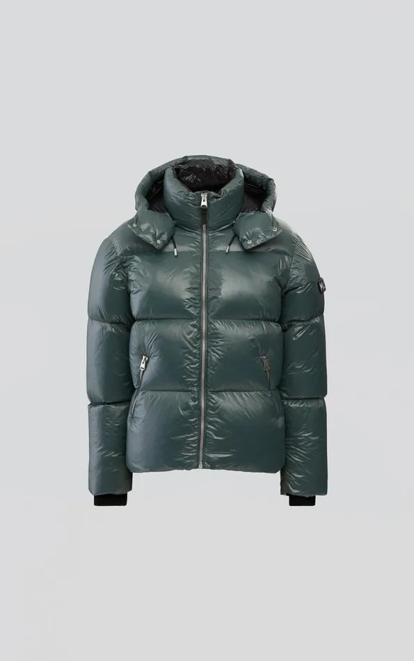 Downs and Parkas Men Mackage KENTZ Lustrous Down Jacket With Hood White