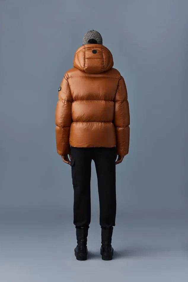 Downs and Parkas Men Mackage KENTZ Lustrous Down Jacket With Hood White