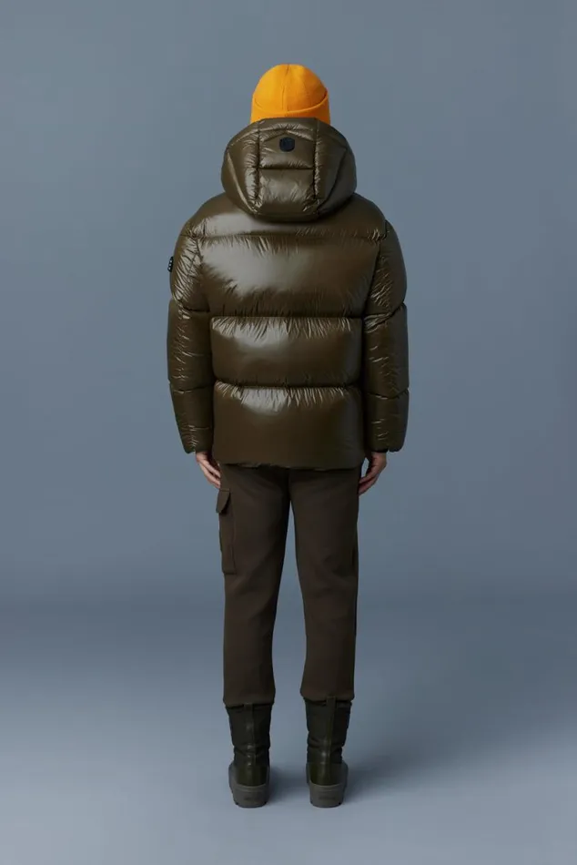 Downs and Parkas Men Mackage KENTZ Lustrous Down Jacket With Hood White