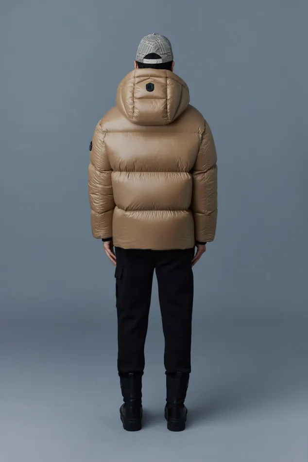 Downs and Parkas Men Mackage KENTZ Lustrous Down Jacket With Hood White