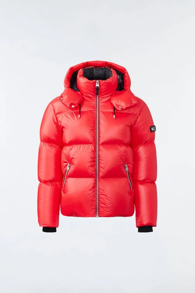 Downs and Parkas Men Mackage KENTZ Lustrous Down Jacket With Hood White