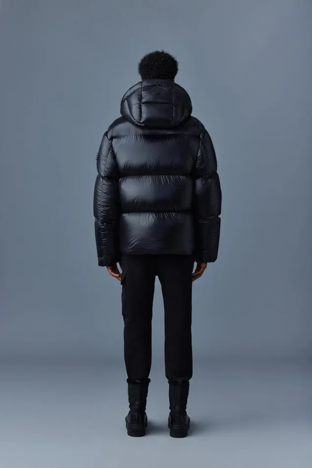 Downs and Parkas Men Mackage KENTZ Lustrous Down Jacket With Hood White