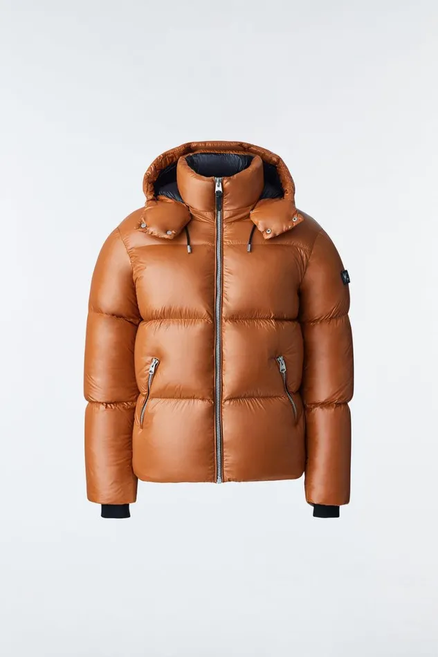 Downs and Parkas Men Mackage KENTZ Lustrous Down Jacket With Hood White