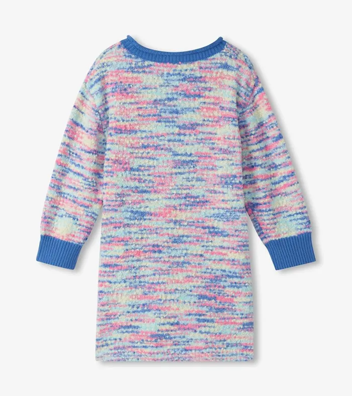 Dresses Girls Hatley Girls Blue Boucle Sweater Dress