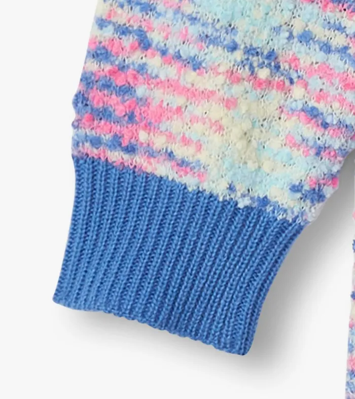 Dresses Girls Hatley Girls Blue Boucle Sweater Dress