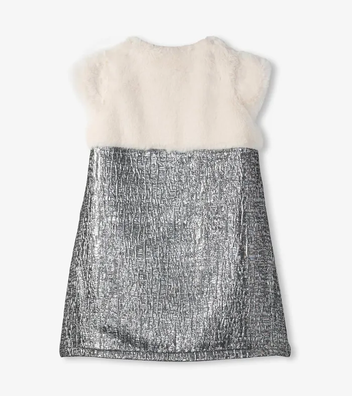 Dresses Girls Hatley Girls Faux Fur Jacquard Dress