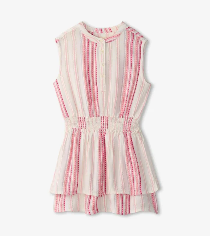 Dresses Girls Hatley Girls Ribbon Stripe Smocked Waist Dress