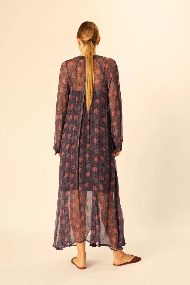 Dresses Shop Natalie Martin FIORE MAXI Snowflake Aubergine