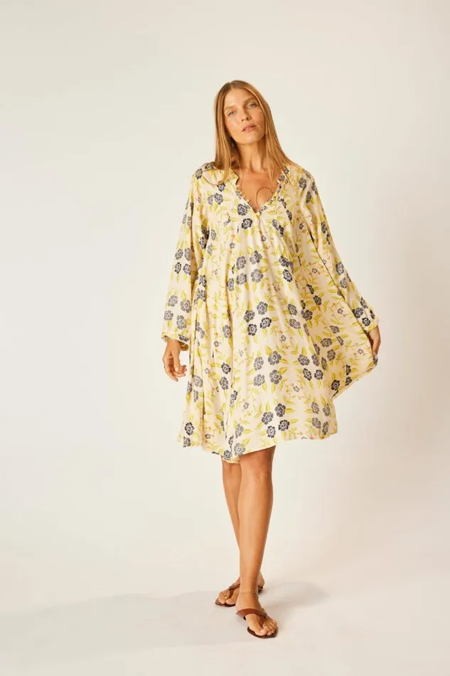 Dresses Shop Natalie Martin FIORE SHORT DRESS Prairie Indigo