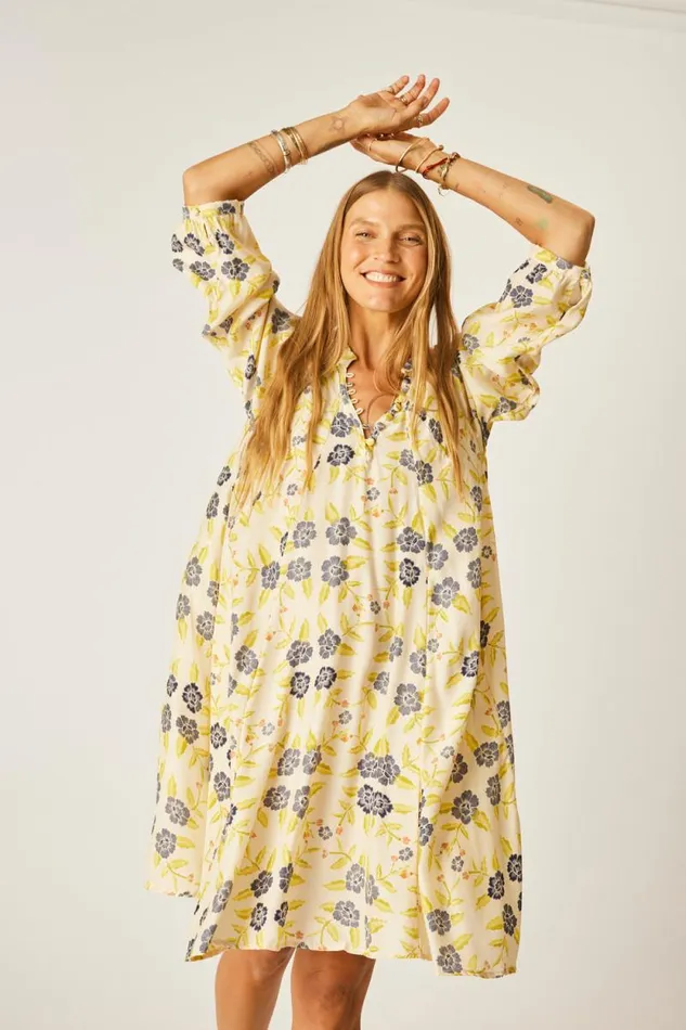 Dresses Shop Natalie Martin FIORE SHORT DRESS Prairie Indigo