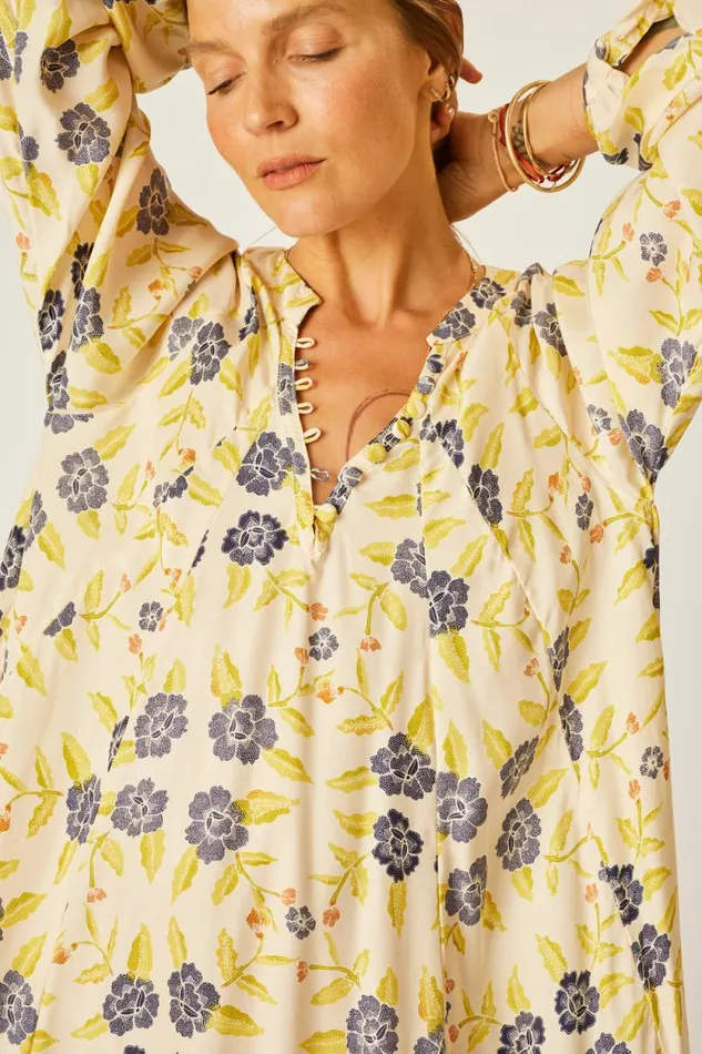 Dresses Shop Natalie Martin FIORE SHORT DRESS Prairie Indigo