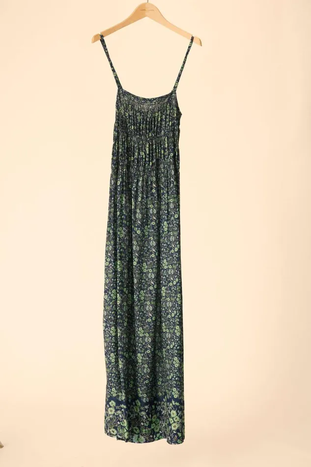 Dresses Shop Natalie Martin GINA MAXI Petite Fleur Marine