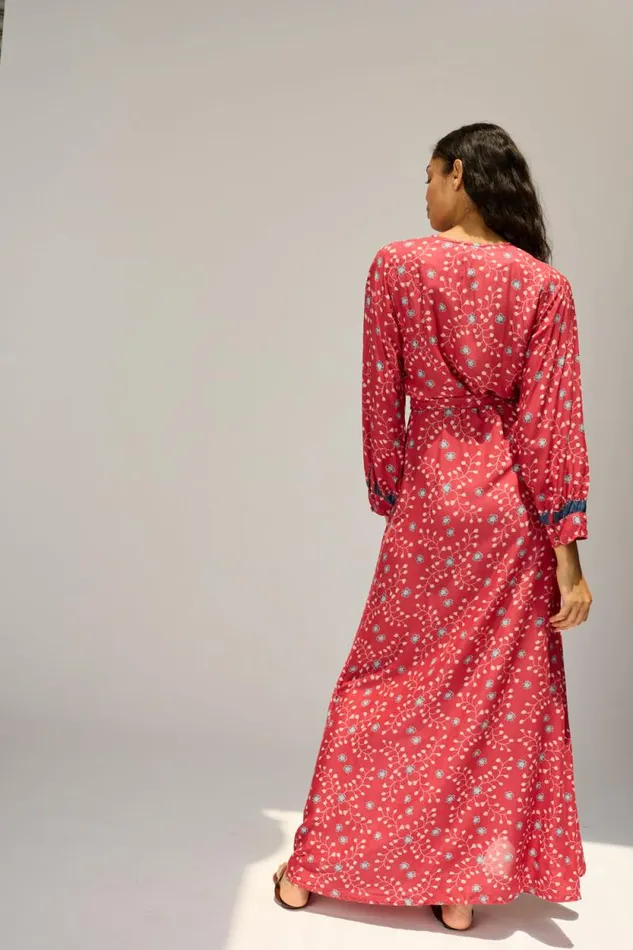 Dresses Shop Natalie Martin KATE LONG SLEEVE MAXI Pinwheel Barn Red