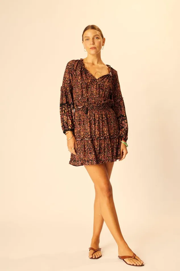 Dresses Shop Natalie Martin MAGGIE DRESS Petite Fleur Noire