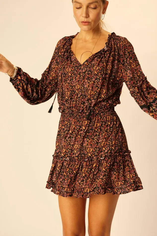 Dresses Shop Natalie Martin MAGGIE DRESS Petite Fleur Noire
