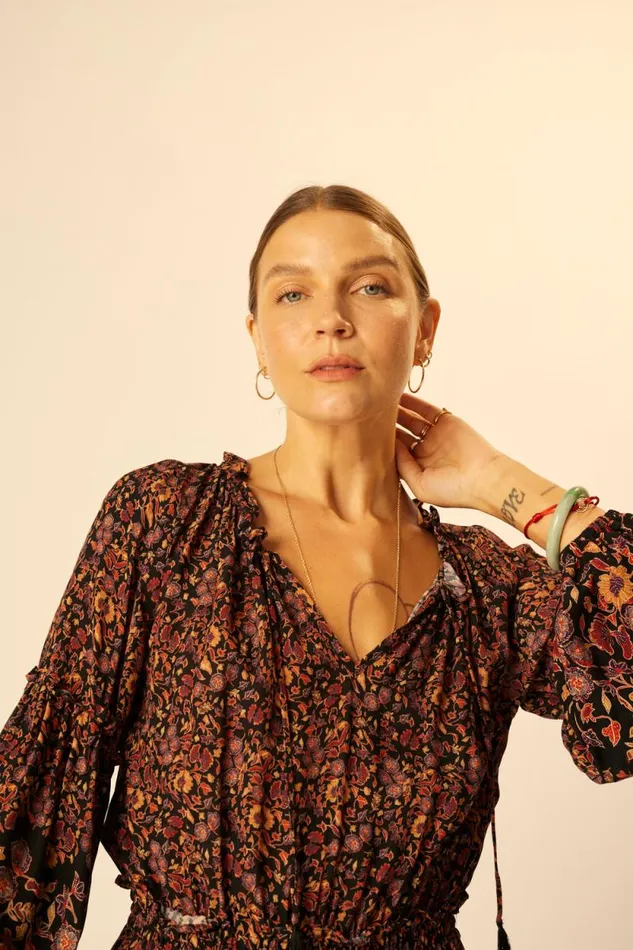 Dresses Shop Natalie Martin MAGGIE DRESS Petite Fleur Noire