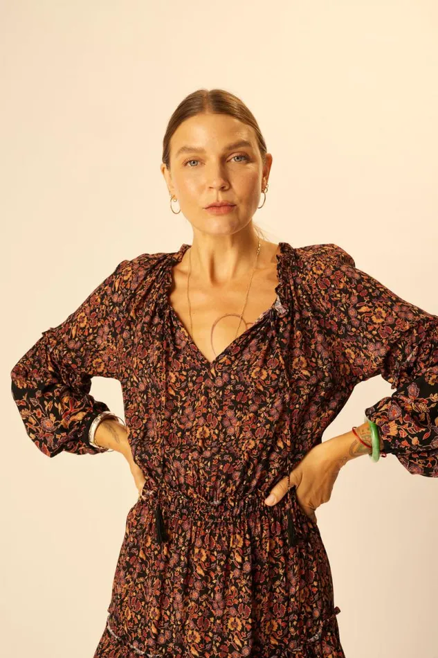Dresses Shop Natalie Martin MAGGIE DRESS Petite Fleur Noire