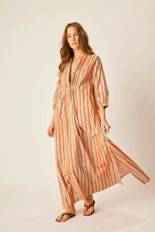 Dresses Shop Natalie Martin SAMMIE MAXI Batik Stripe Lavender