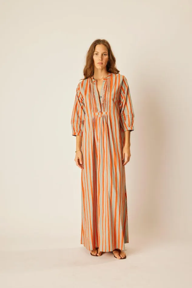 Dresses Shop Natalie Martin SAMMIE MAXI Batik Stripe Lavender