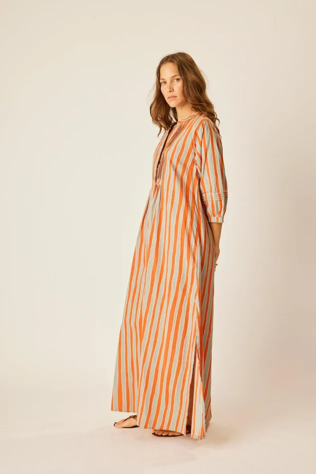 Dresses Shop Natalie Martin SAMMIE MAXI Batik Stripe Lavender