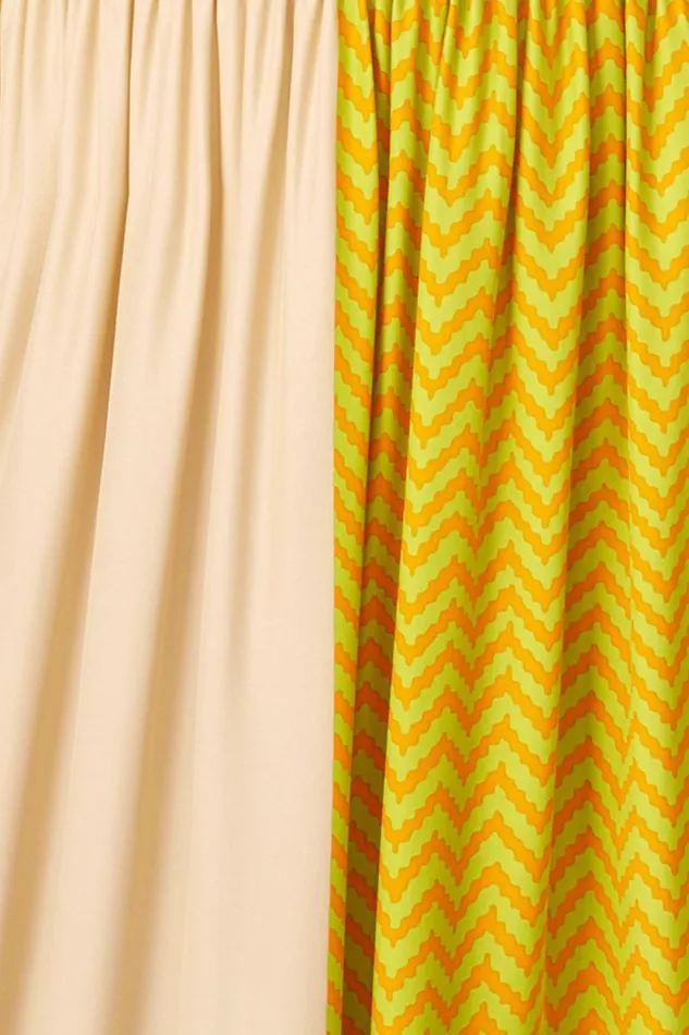 Dresses Shop Natalie Martin SIENNA DRESS Block Zigzag Tangerine