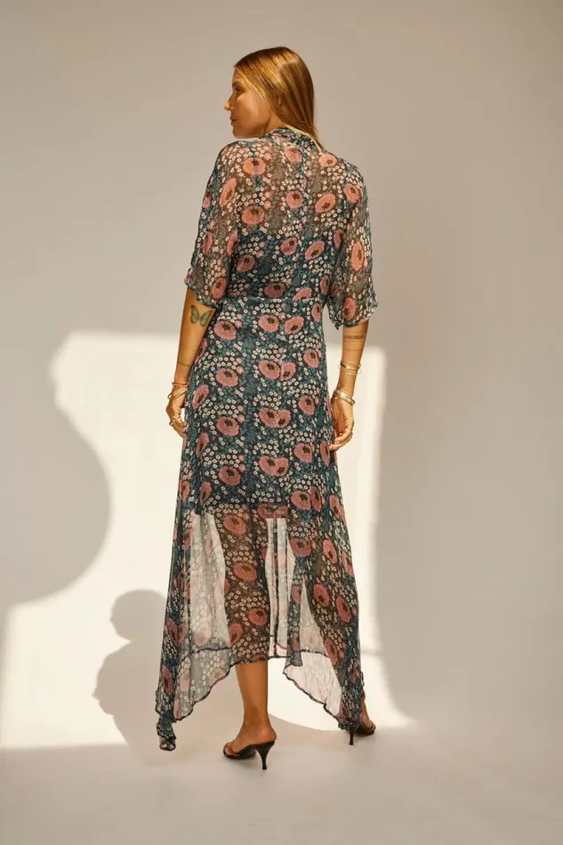 Dresses Shop Natalie Martin TIFFANY DRESS Vintage Flowers Indigo