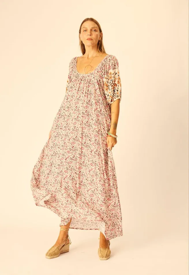 Dresses Shop Natalie Martin VIVI DRESS Petite Fleur Rose