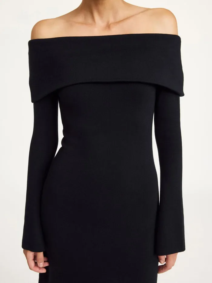 Dresses Women By Malene Birger Bennie Midi Dress Black Dresses Women By Malene Birger Bennie Midi Dress Black
