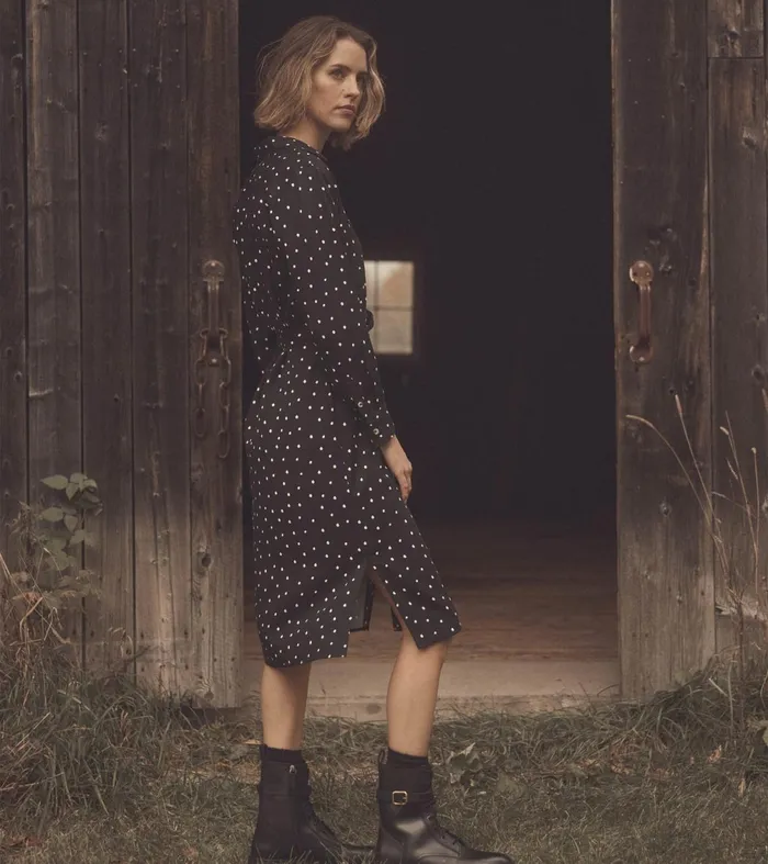 Dresses Women Hatley Midi Shirt Dress 8211 Classic Spots