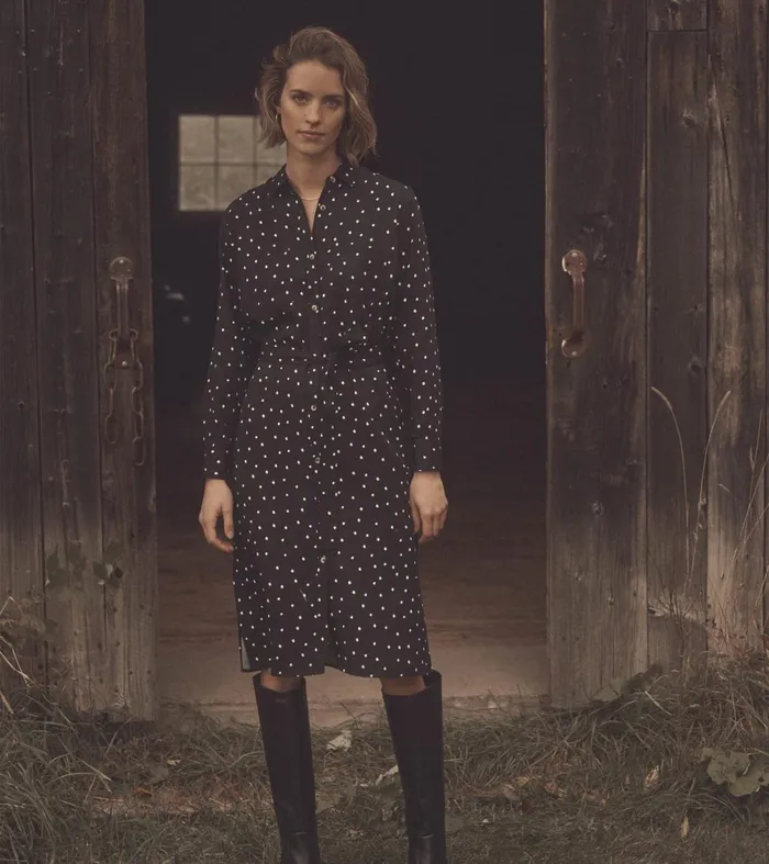 Dresses Women Hatley Midi Shirt Dress 8211 Classic Spots