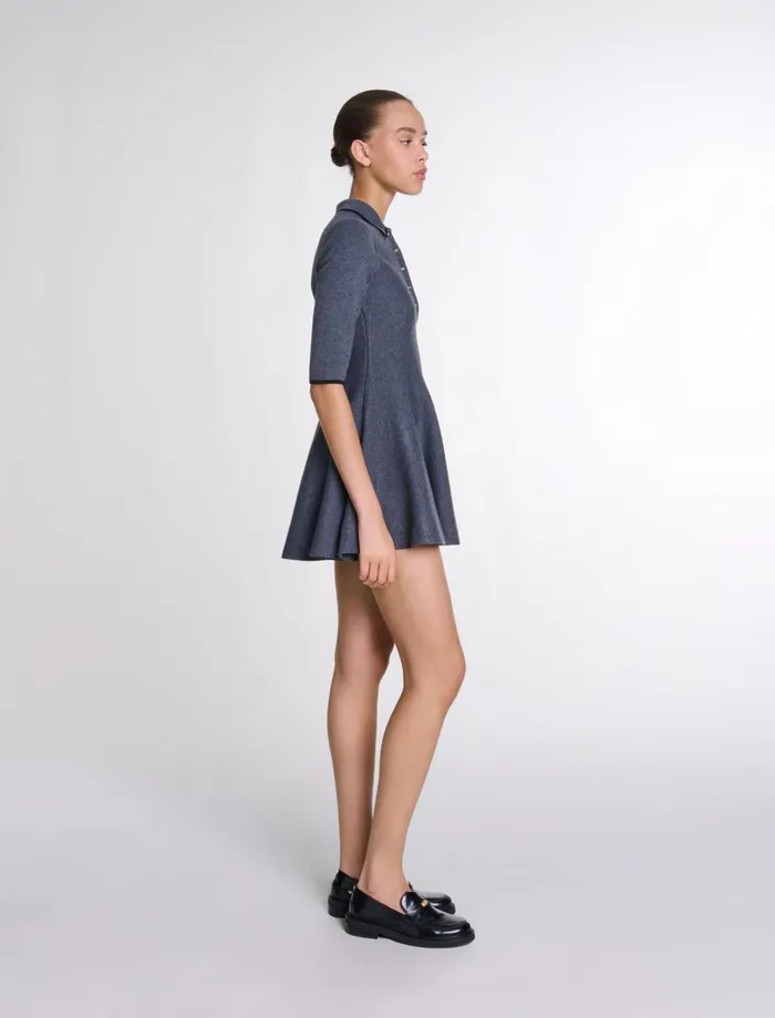 Dresses Women Maje Short Knit Dress Anthracite