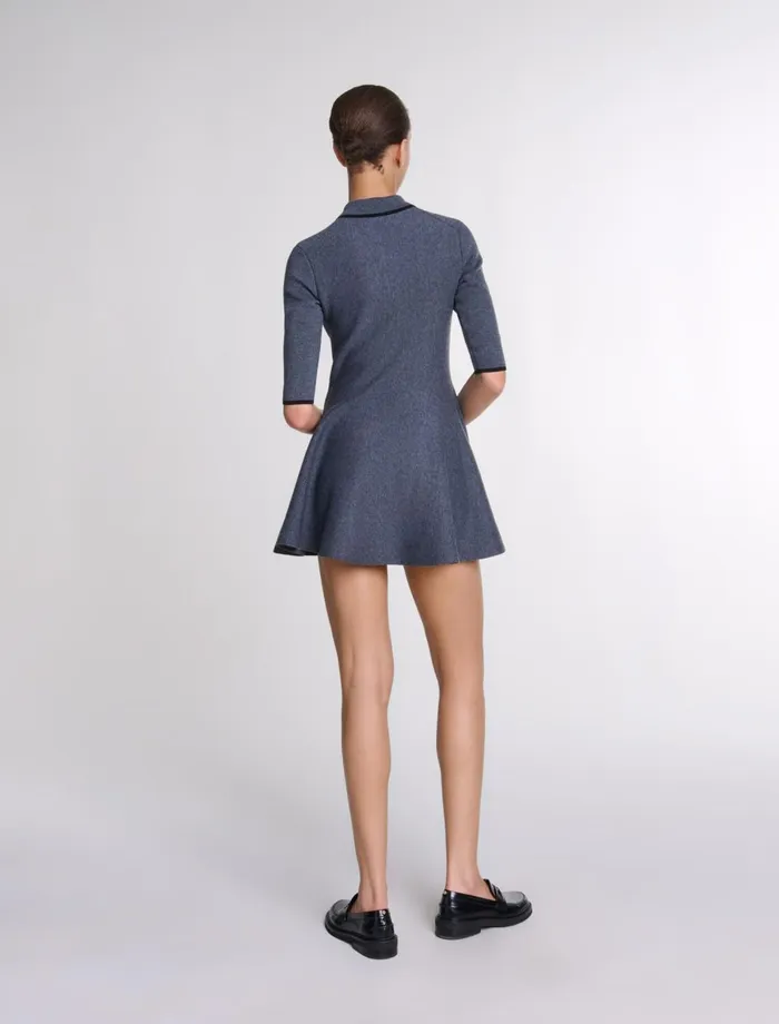 Dresses Women Maje Short Knit Dress Anthracite