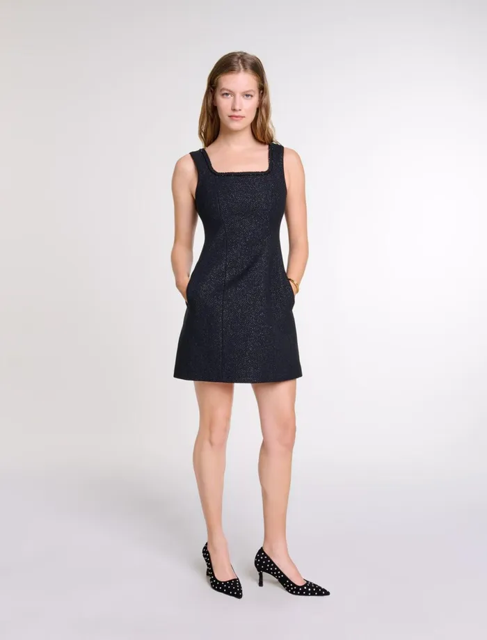 Dresses Women Maje Short Rhinestone Dress Black