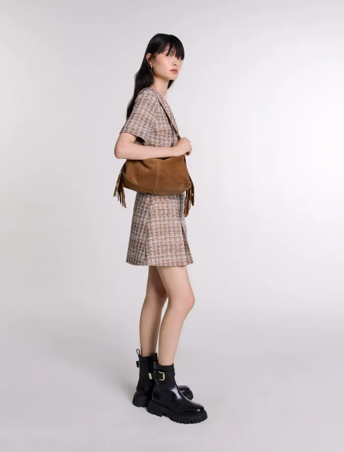 Dresses Women Maje Short Tweed Dress Brown