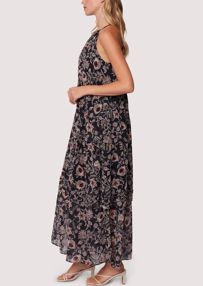 Eclipse Of The Heart Maxi Dress Blackcreamfloral Women Lost Wander Dresses