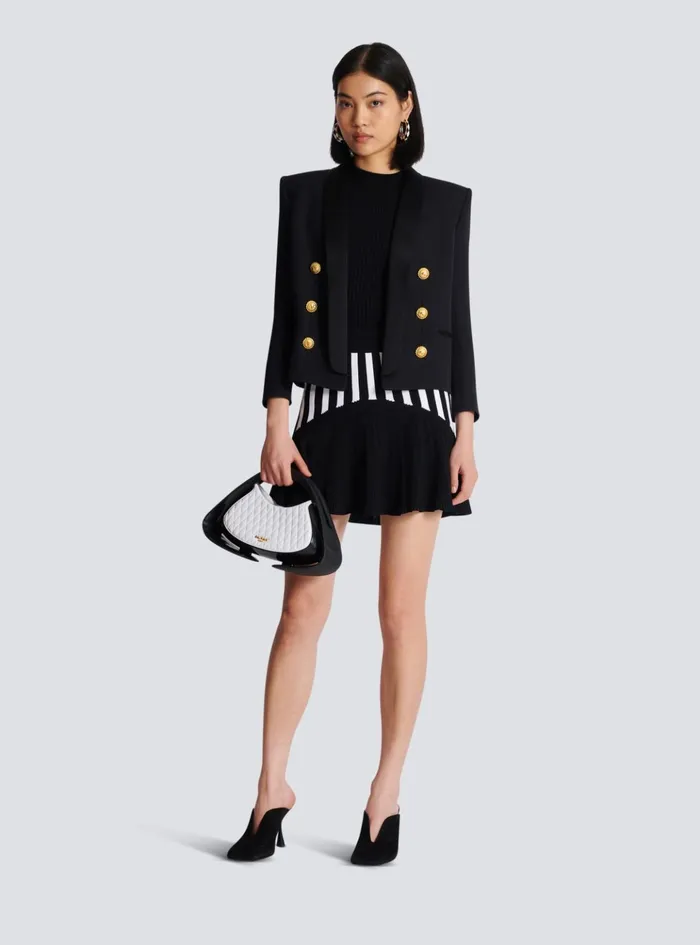 Edgetoedge 6button Jacket Black Women Balmain Jackets And Blazers