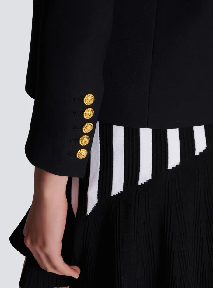 Edgetoedge 6button Jacket Black Women Balmain Jackets And Blazers