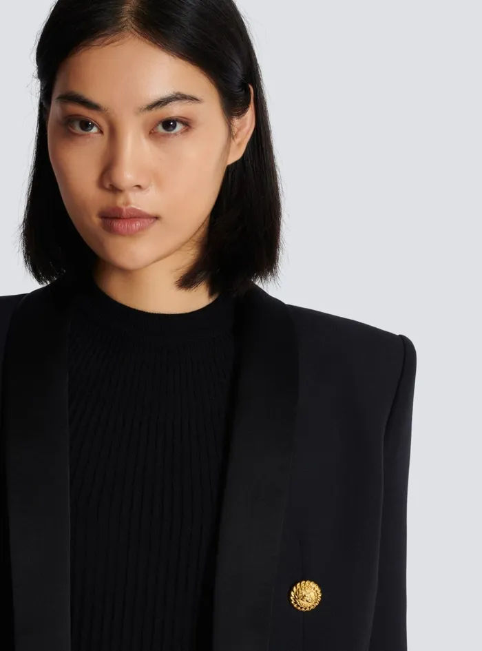 Edgetoedge 6button Jacket Black Women Balmain Jackets And Blazers