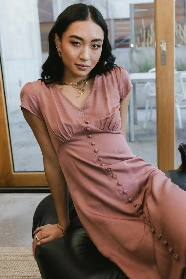 Emersyn Midi Dress In Rose Rose Women Bohme Dresses