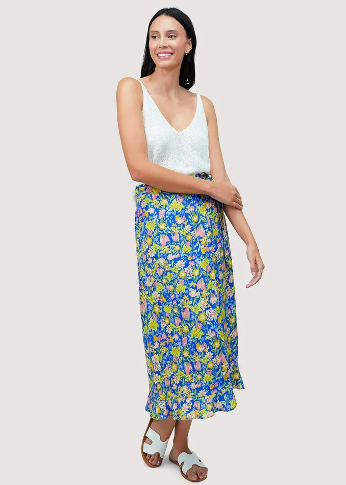 Escapade Midi Skirt Bluemulti Women Lost Wander Skirts