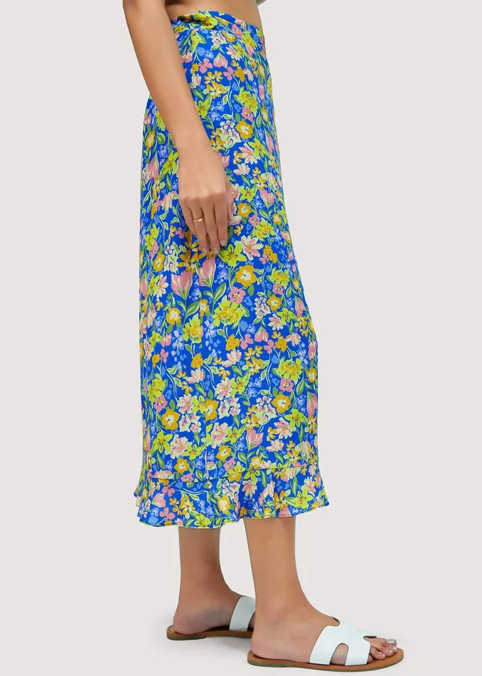Escapade Midi Skirt Bluemulti Women Lost Wander Skirts
