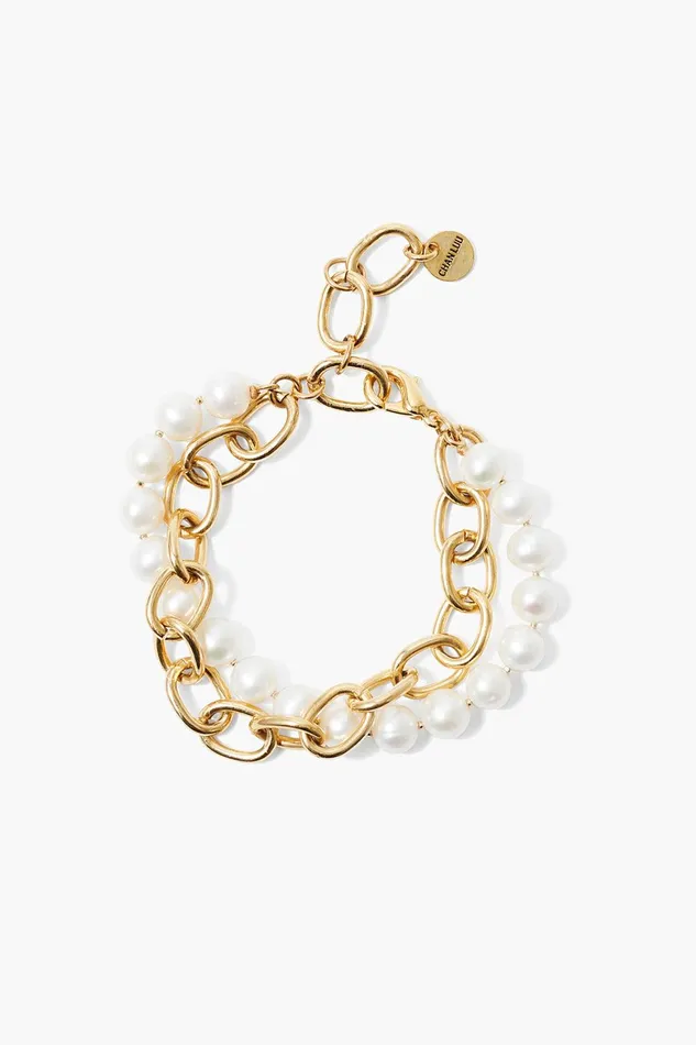 Esme Chain Bracelet White Pearl Women Chan Luu Bracelets